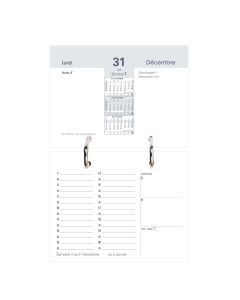 Agendas année civile 1 jour sur 2 pages