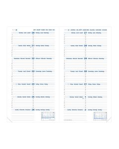 Recharges agenda 2 semaines sur 2 pages